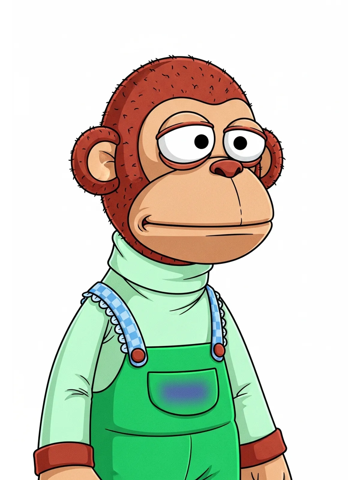Monkey Puppet Looking Away T-Shirt Graphic Print Artwork Detail