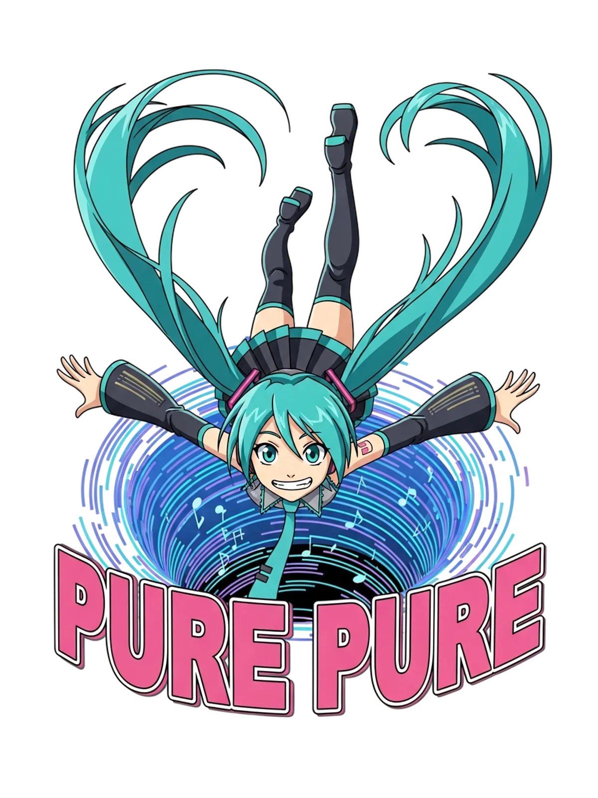 Rabbit Hole Pure Pure Hoodie Graphic Print Artwork Detail