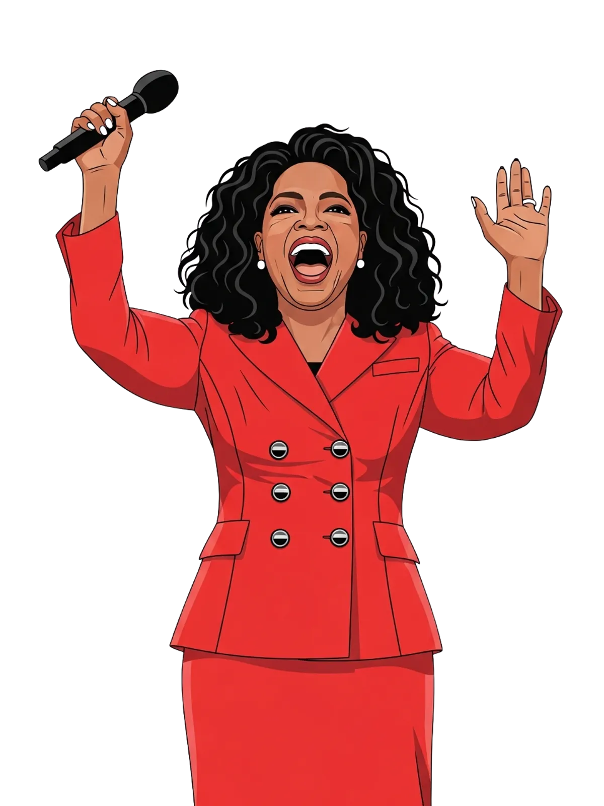 Oprah You Get a Car T-Shirt Graphic Print Artwork Detail