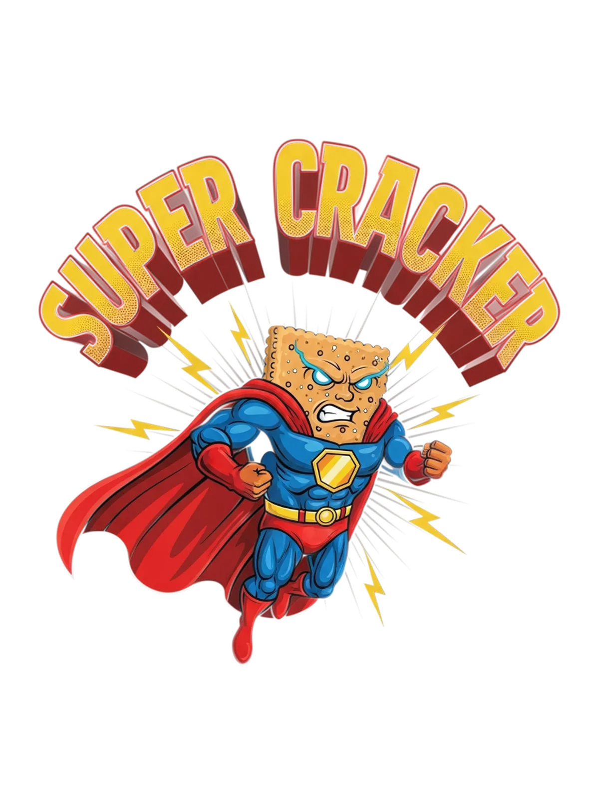 Super Cracker Viral Meme Graphic Tee Graphic Print Artwork Detail