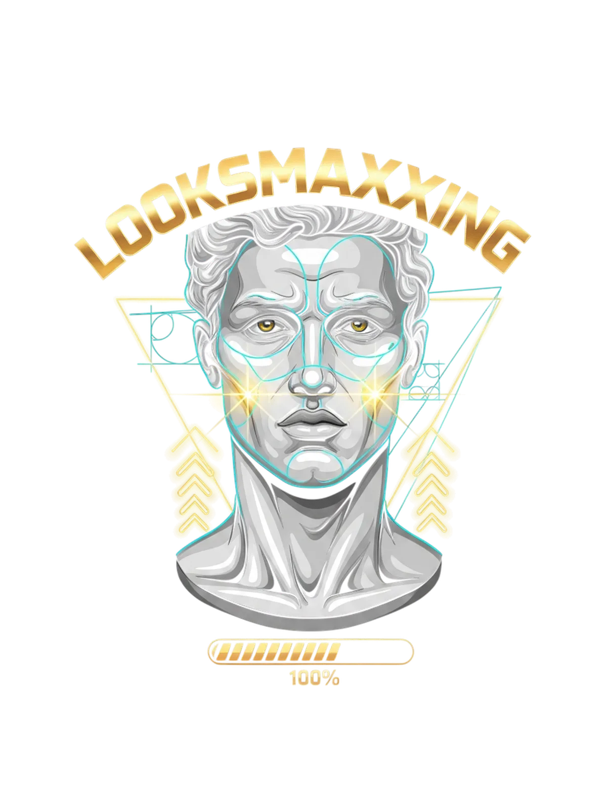 Looksmaxxing Vibe Graphic T-Shirt Graphic Print Artwork Detail