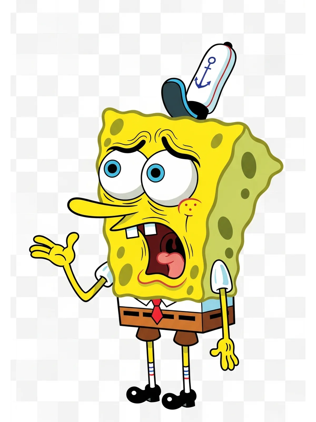 Mocking SpongeBob T-Shirt Graphic Print Artwork Detail