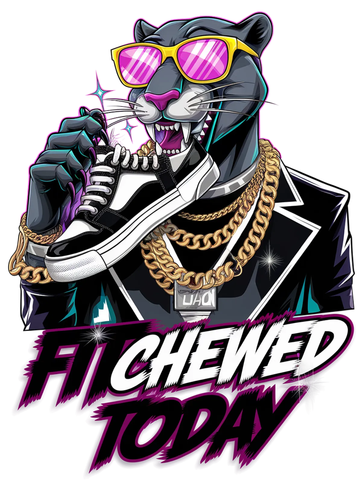 Fit Chewed Today Meme Hoodie Graphic Print Artwork Detail