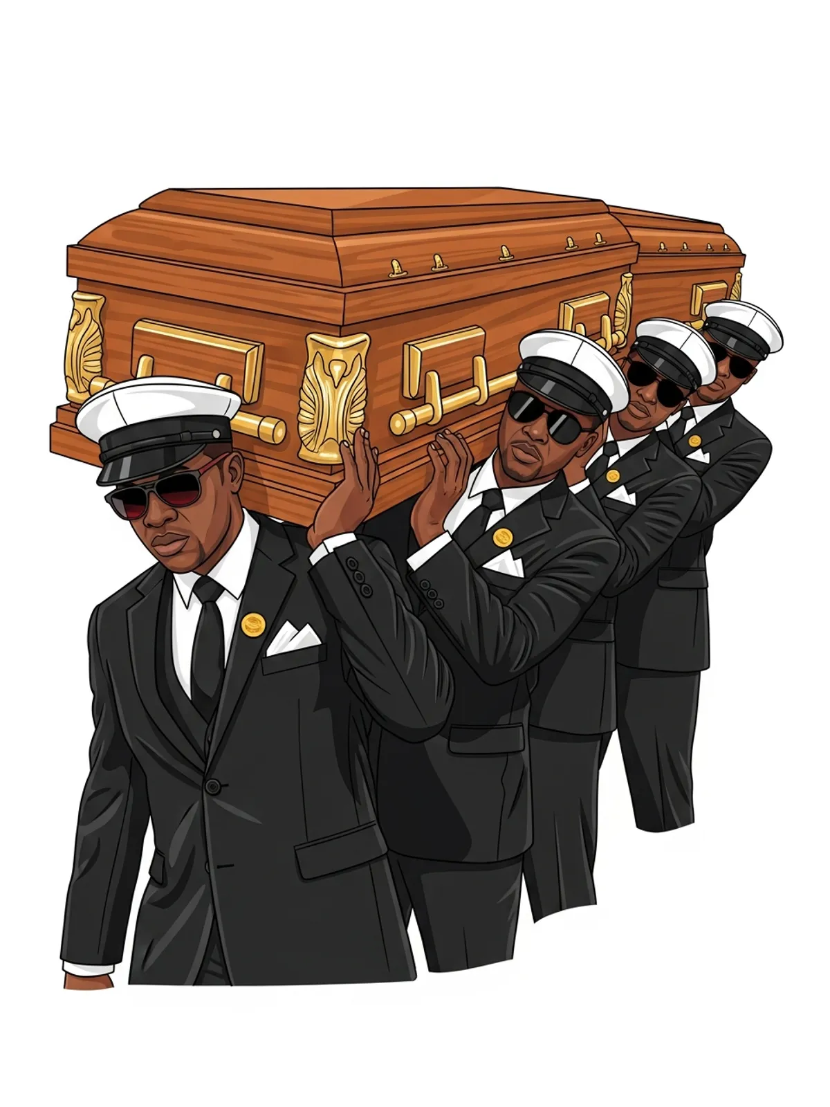 Coffin Dance Meme Tee Graphic Print Artwork Detail