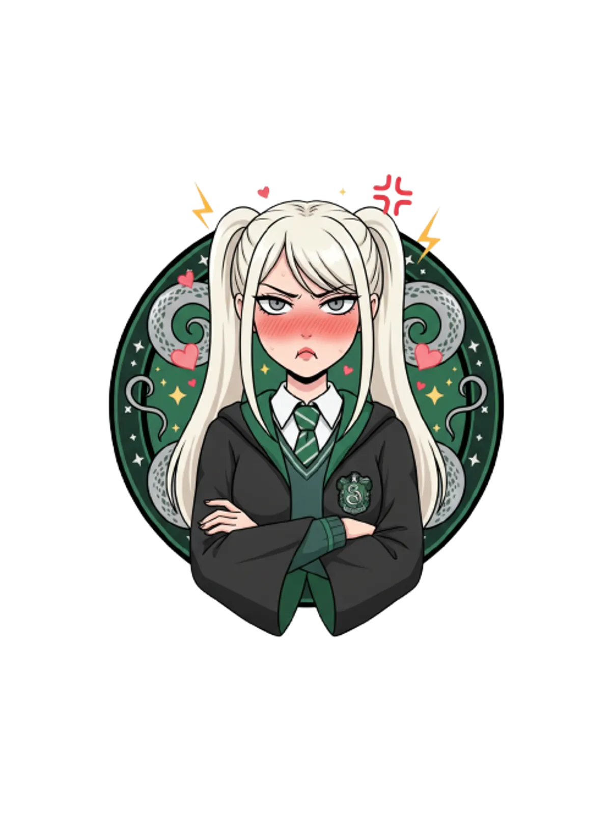 Galfoy Tsundere Fanon Hoodie Graphic Print Artwork Detail