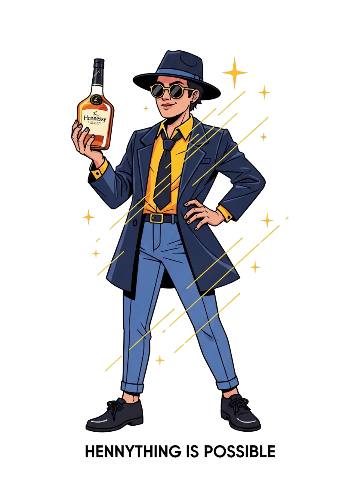 Hennything Is Possible Meme T-Shirt Graphic Print Artwork Detail