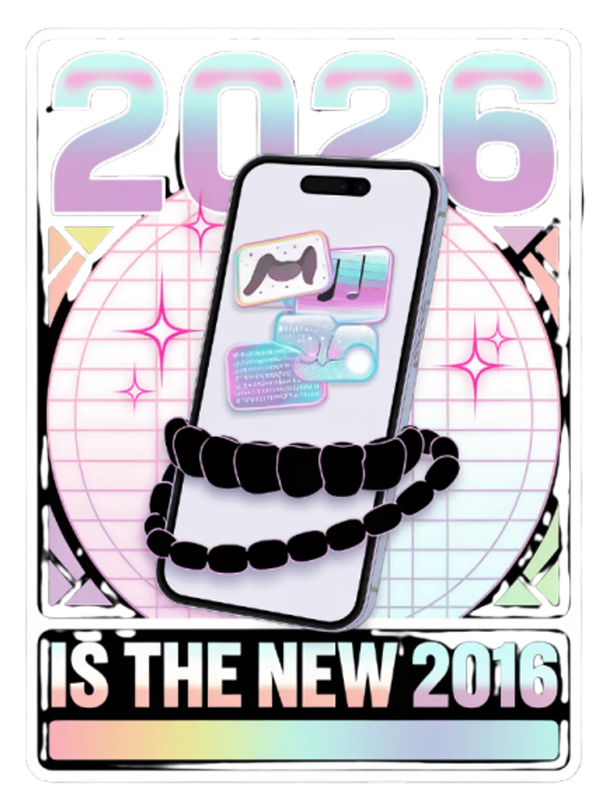 2026 Is The New 2016 Nostalgia T-Shirt Graphic Print Artwork Detail