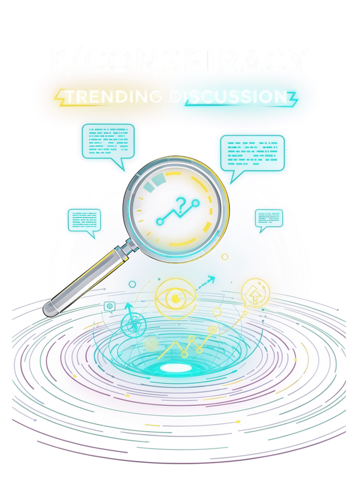 Reddit Deep Dive Theory Poster Graphic Print Artwork Detail