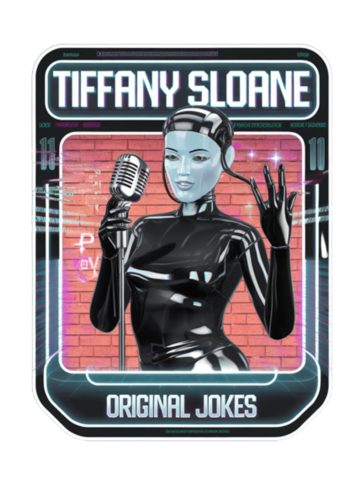 Tiffany Sloane Original Jokes Hoodie Graphic Print Artwork Detail