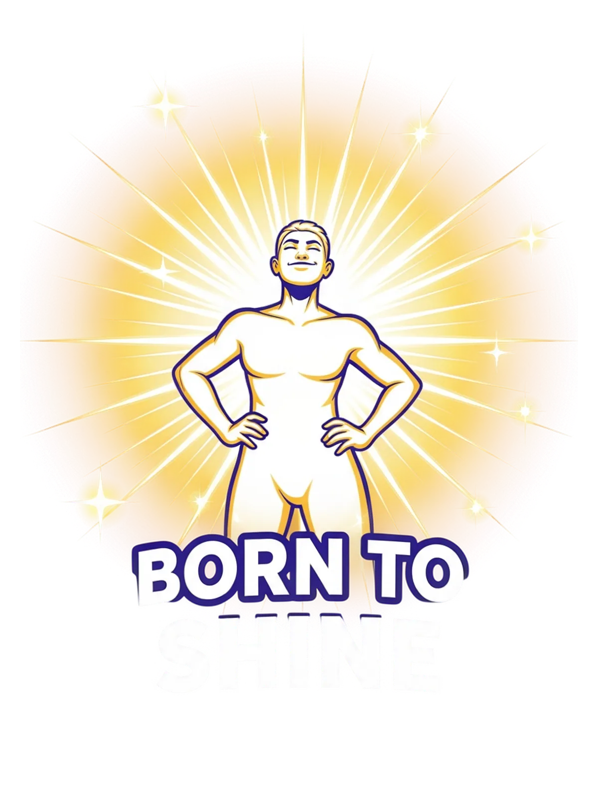 Born To Shine Meme T-Shirt | Inner Superstar Tee Graphic Print Artwork Detail