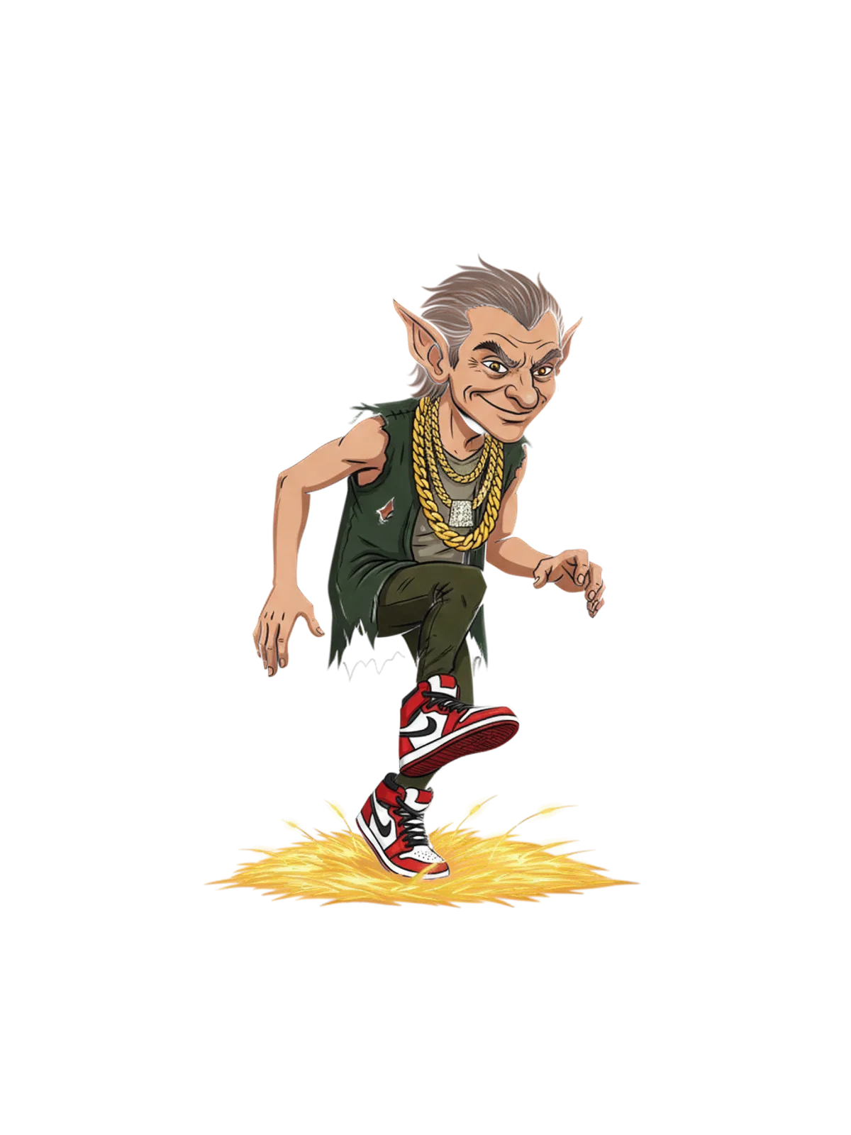 Rumpelstiltskin In My Jordans Meme Hoodie Graphic Print Artwork Detail