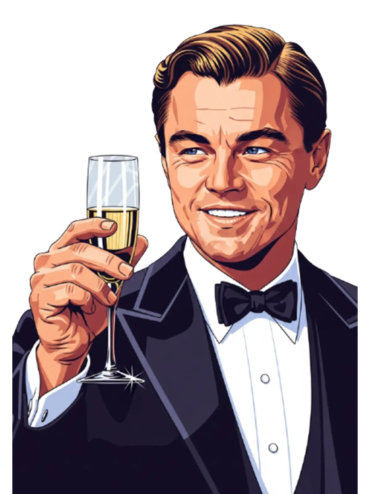 Leo Cheers Tee: Celebrate Every Win! Graphic Print Artwork Detail