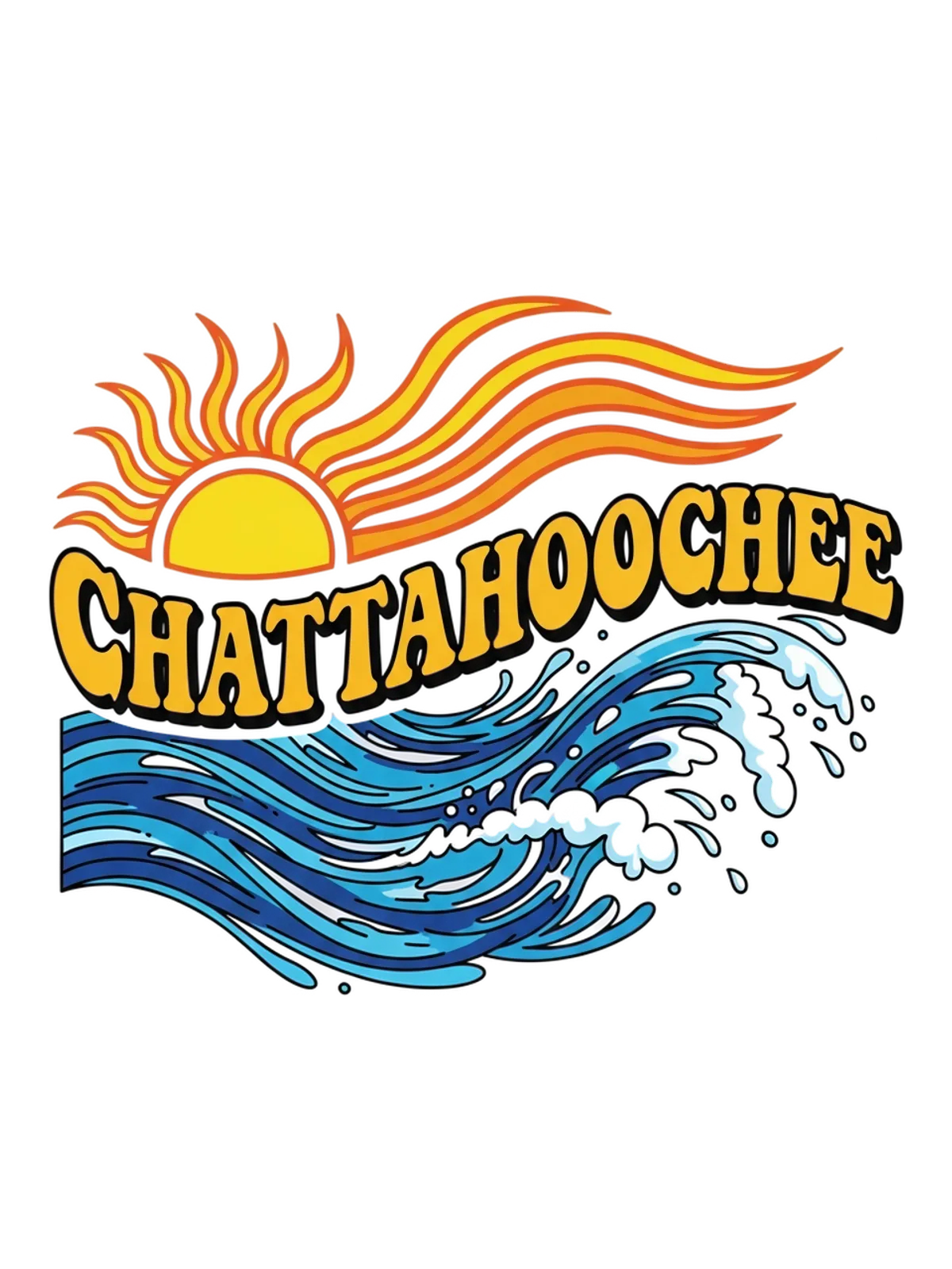 Chattahoochee Country Vibes T-Shirt Graphic Print Artwork Detail