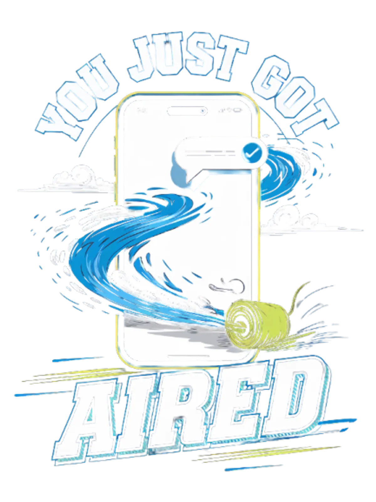 You Just Got Aired Funny Meme Hoodie Graphic Print Artwork Detail