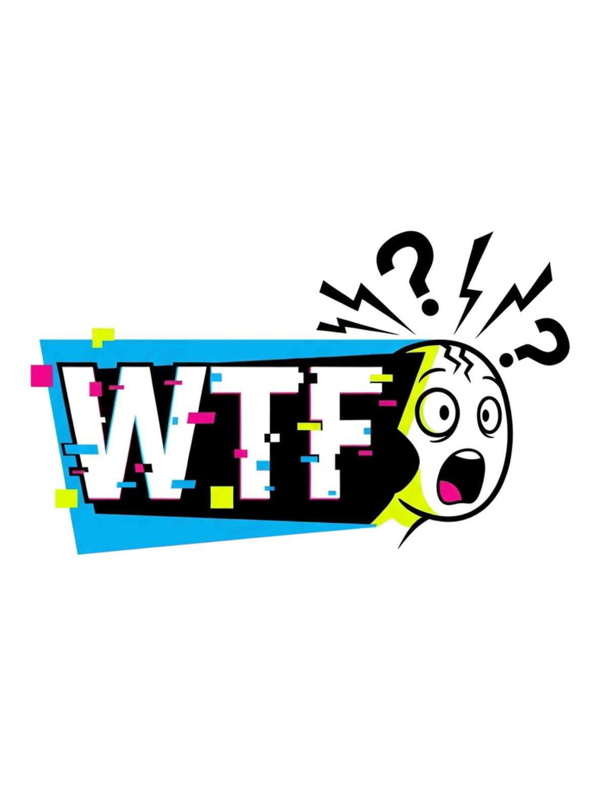 Official WTF T-Shirt Premium T-Shirt Graphic Print Artwork Detail