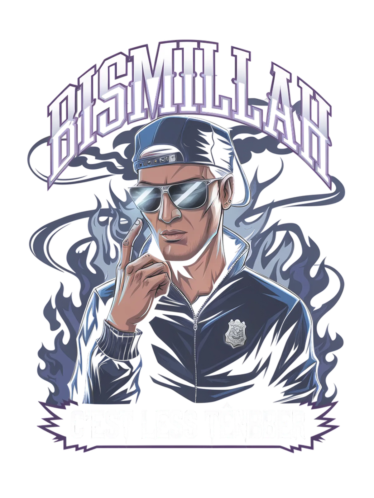 Bismillah C'est Les Ténèbres Graphic Tee Graphic Print Artwork Detail