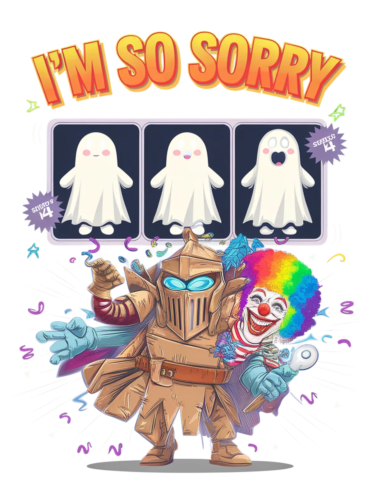 I'm So Sorry Costume Reveal Tee Graphic Print Artwork Detail