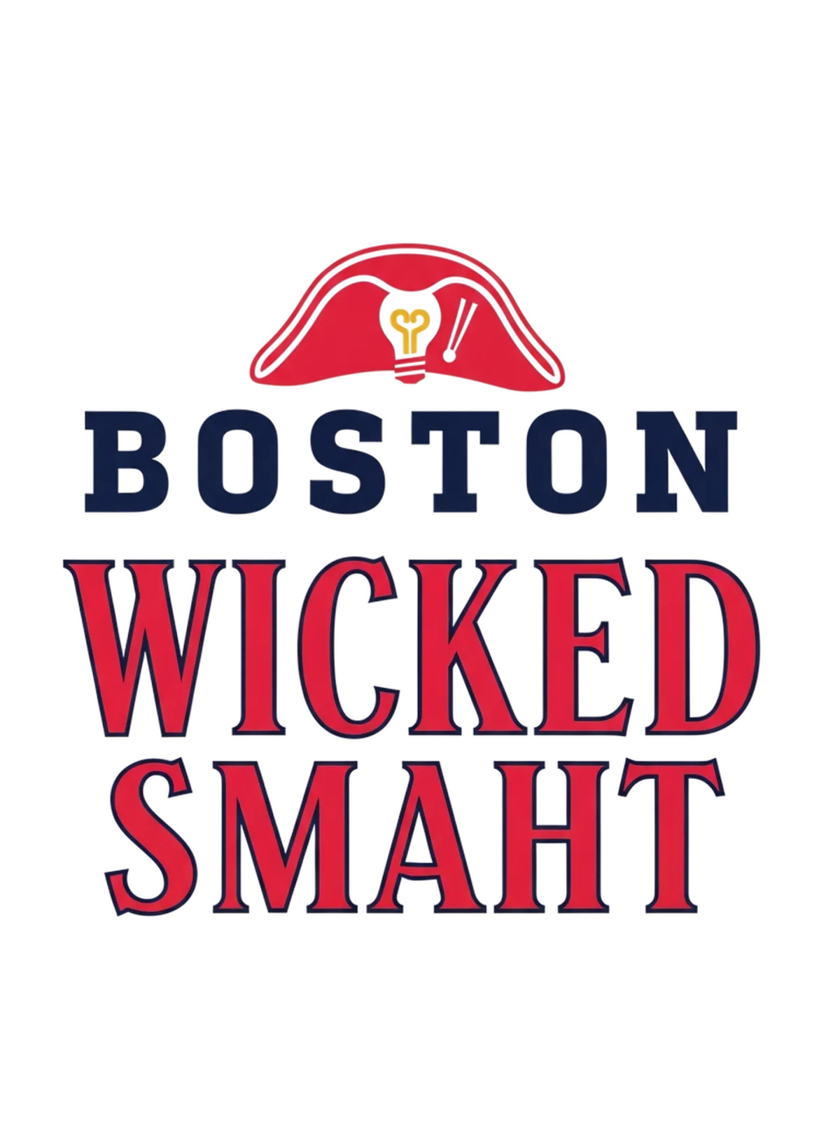 Wicked Smaht Boston Meme Tee Graphic Print Artwork Detail