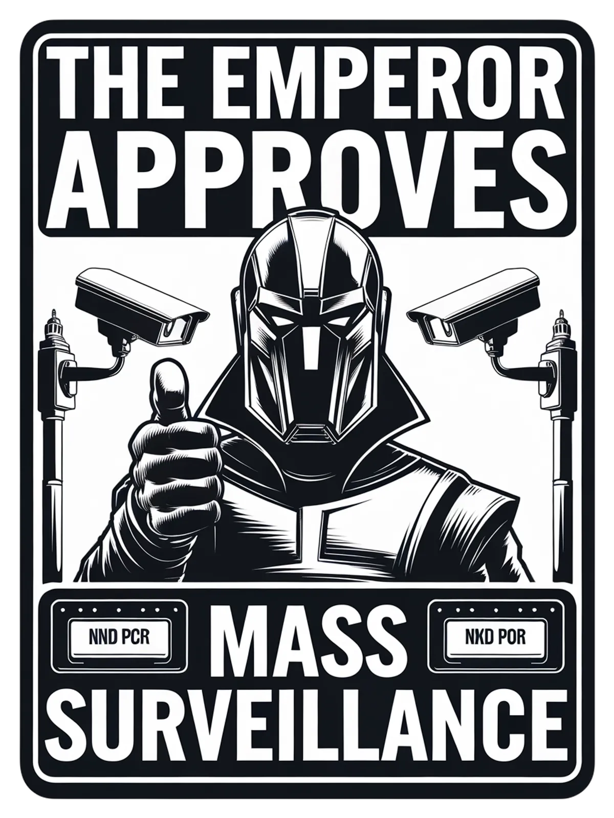 The Emperor Approves Flock Graphic Tee Graphic Print Artwork Detail