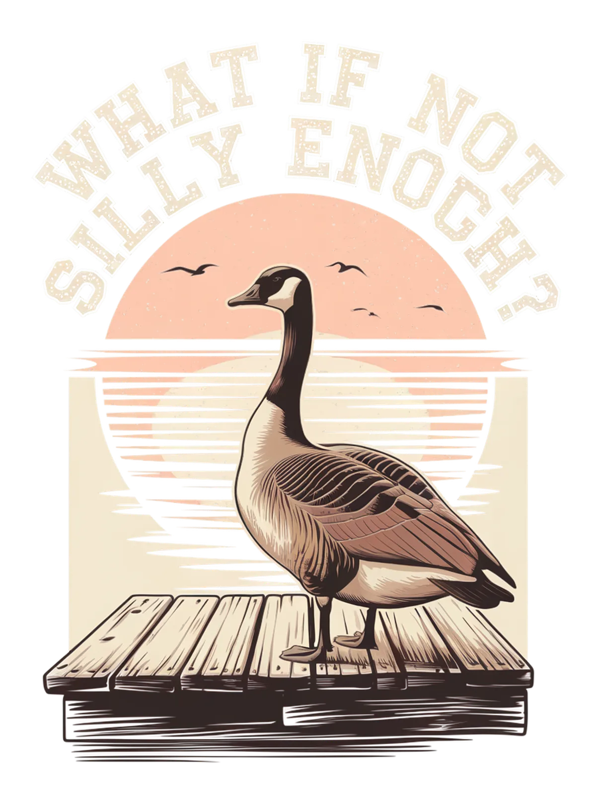 Silly Goose Existential Crisis T-Shirt Graphic Print Artwork Detail