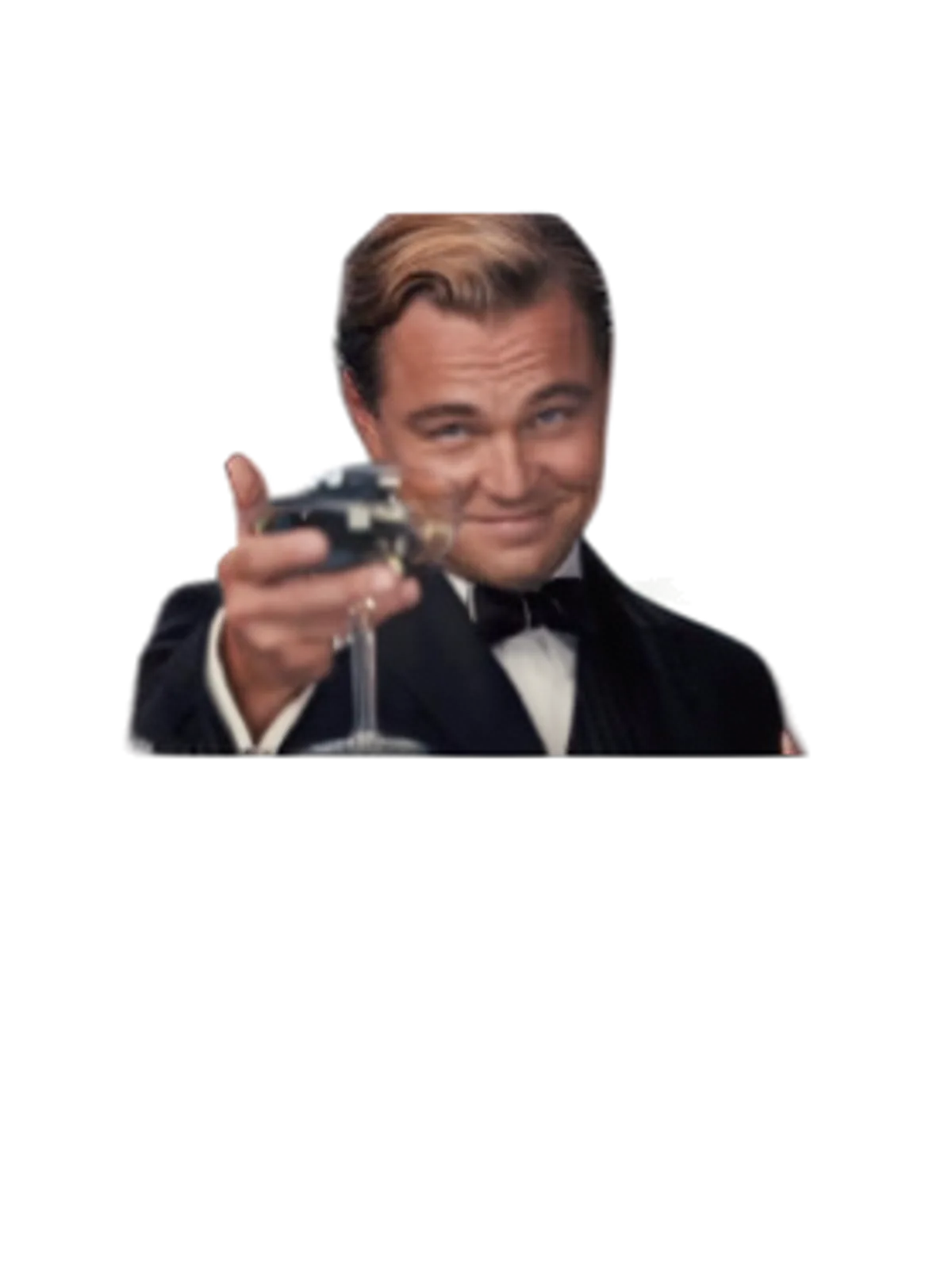Leonardo DiCaprio Cheers Graphic Print Artwork Detail