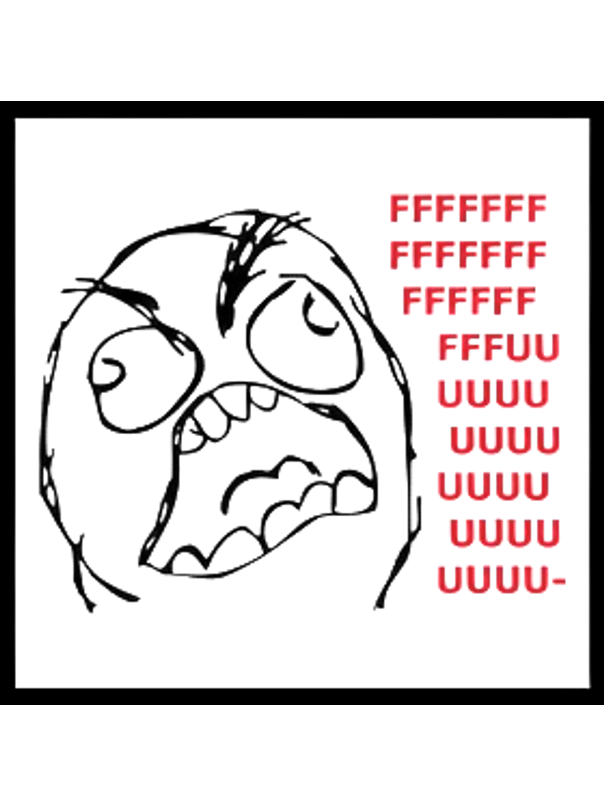 Rage Comics (FFFFFFFFUUUUUU) T-Shirt Graphic Print Artwork Detail