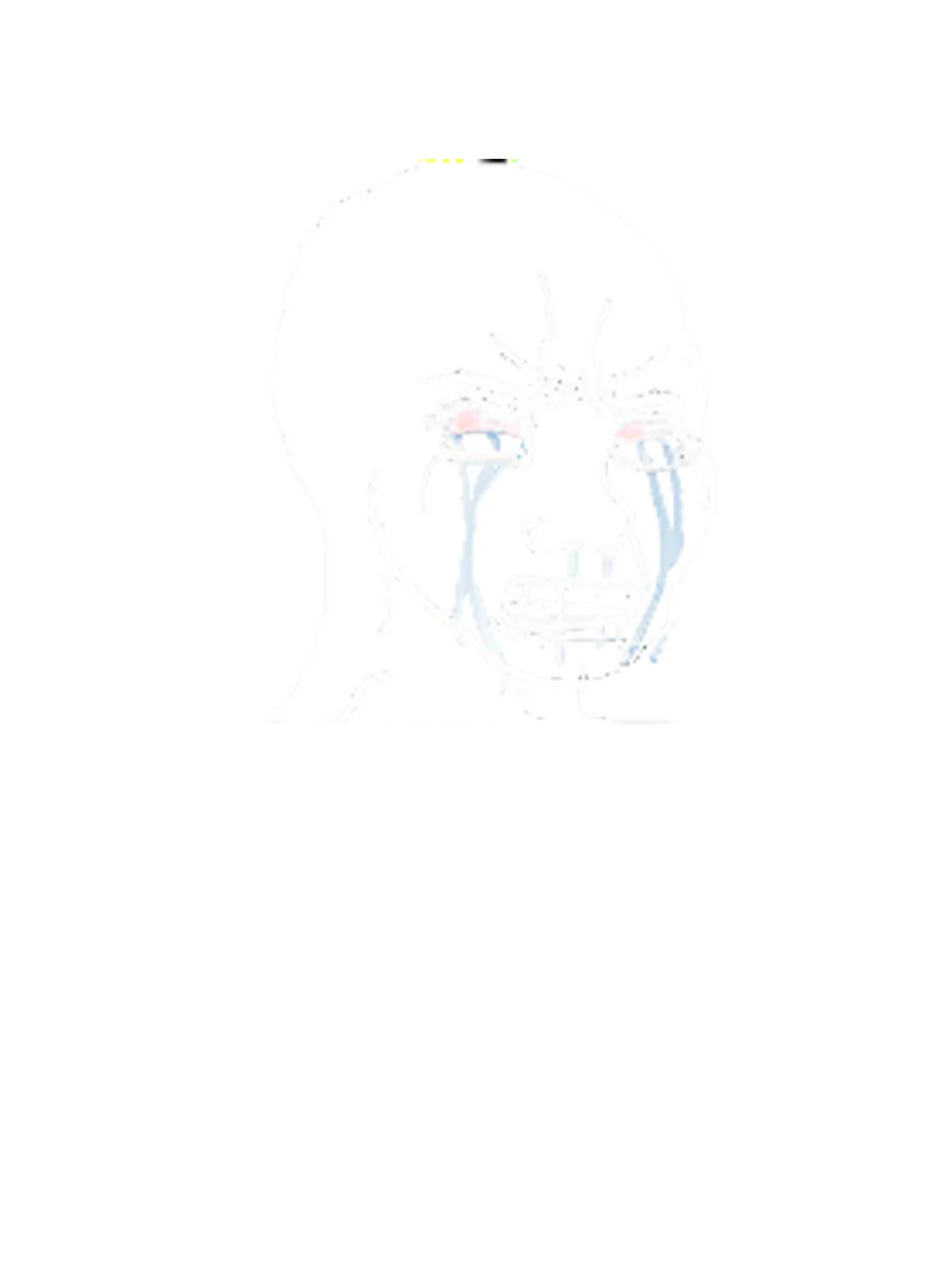 Wojak Crying T-Shirt Graphic Print Artwork Detail
