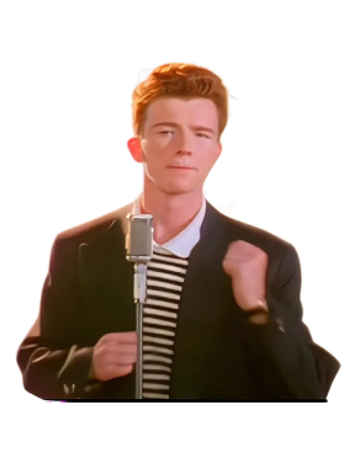 Rickroll Ready: Never Give Up Tee Graphic Print Artwork Detail