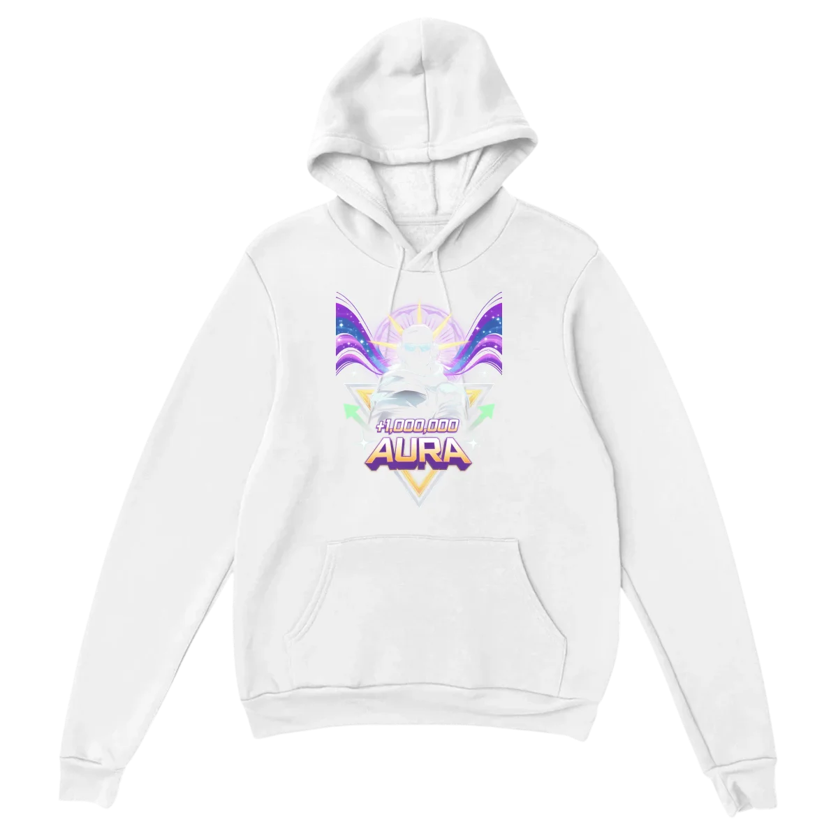 +1,000,000 Aura Points Meme Hoodie - White Hoodies (ZeitZwag Streetwear)