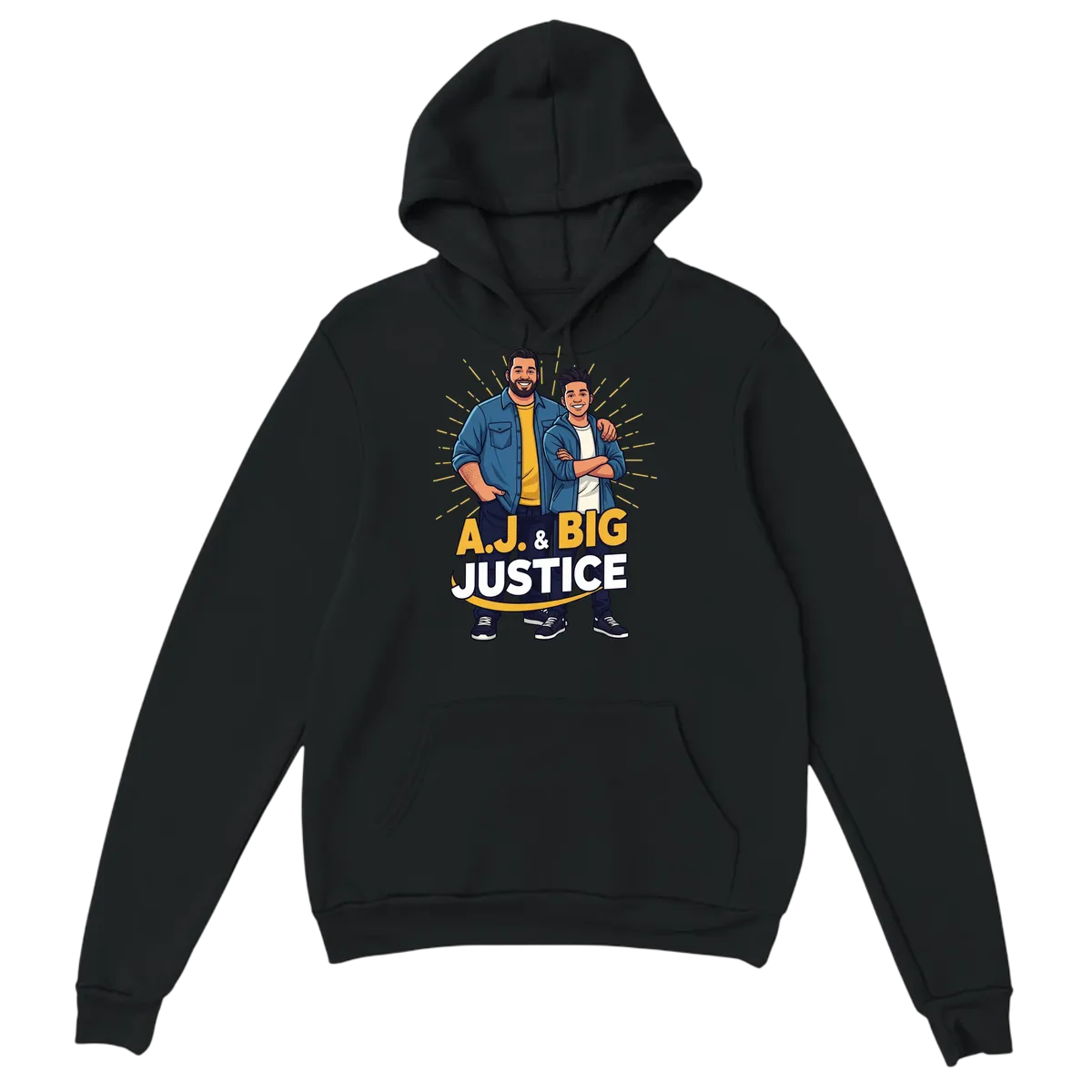 A.J. & Big Justice: Viral Legends Hoodie Hoodies - Black