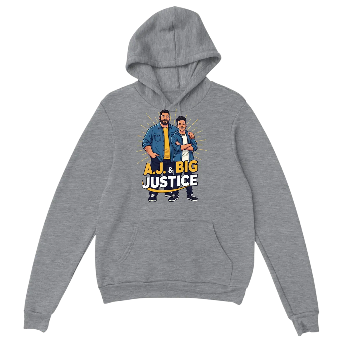 A.J. & Big Justice: Viral Legends Hoodie Hoodies - Grey