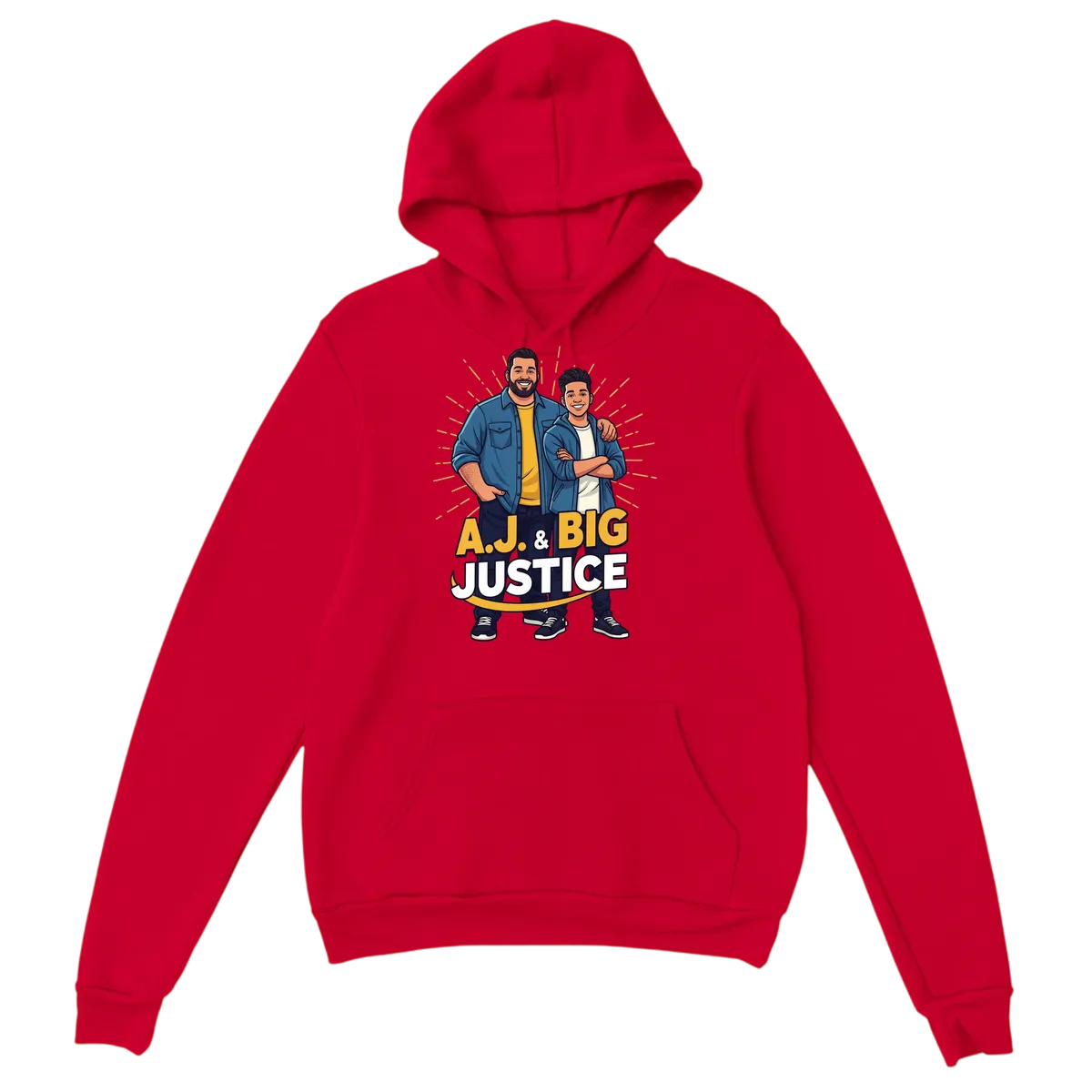 A.J. & Big Justice: Viral Legends Hoodie White Hoodies Photo 4