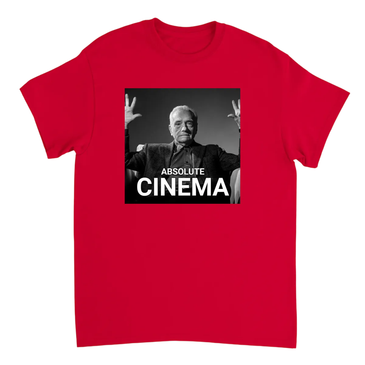 "Absolute Cinema" T-Shirt | Meme Trend T-Shirts - Red