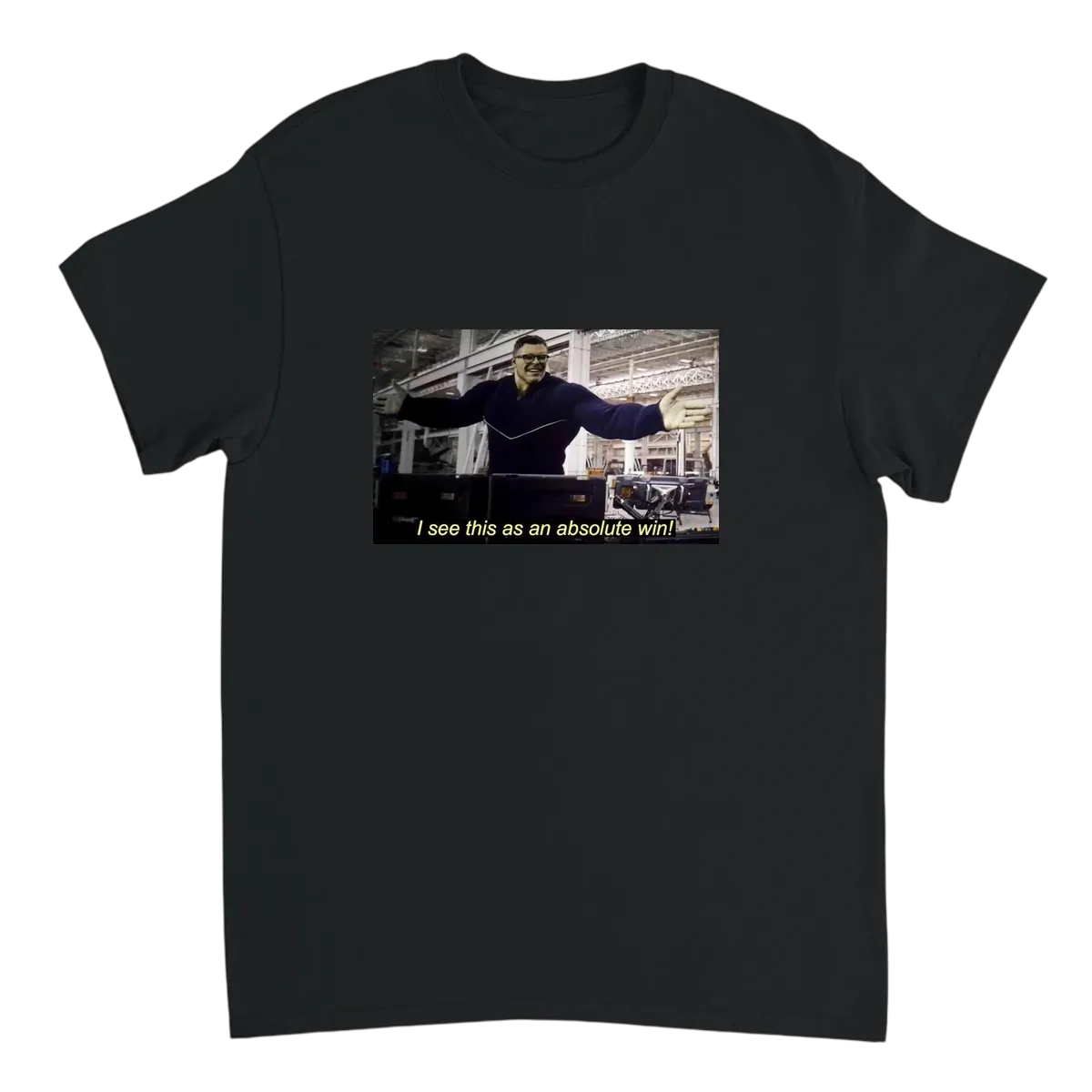 Absolute Win Meme T-Shirt Grey T-Shirts Photo 3