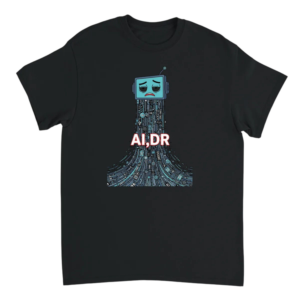 AI;DR Meme T-Shirt - Too Slop; Didn't Read T-Shirts - Black
