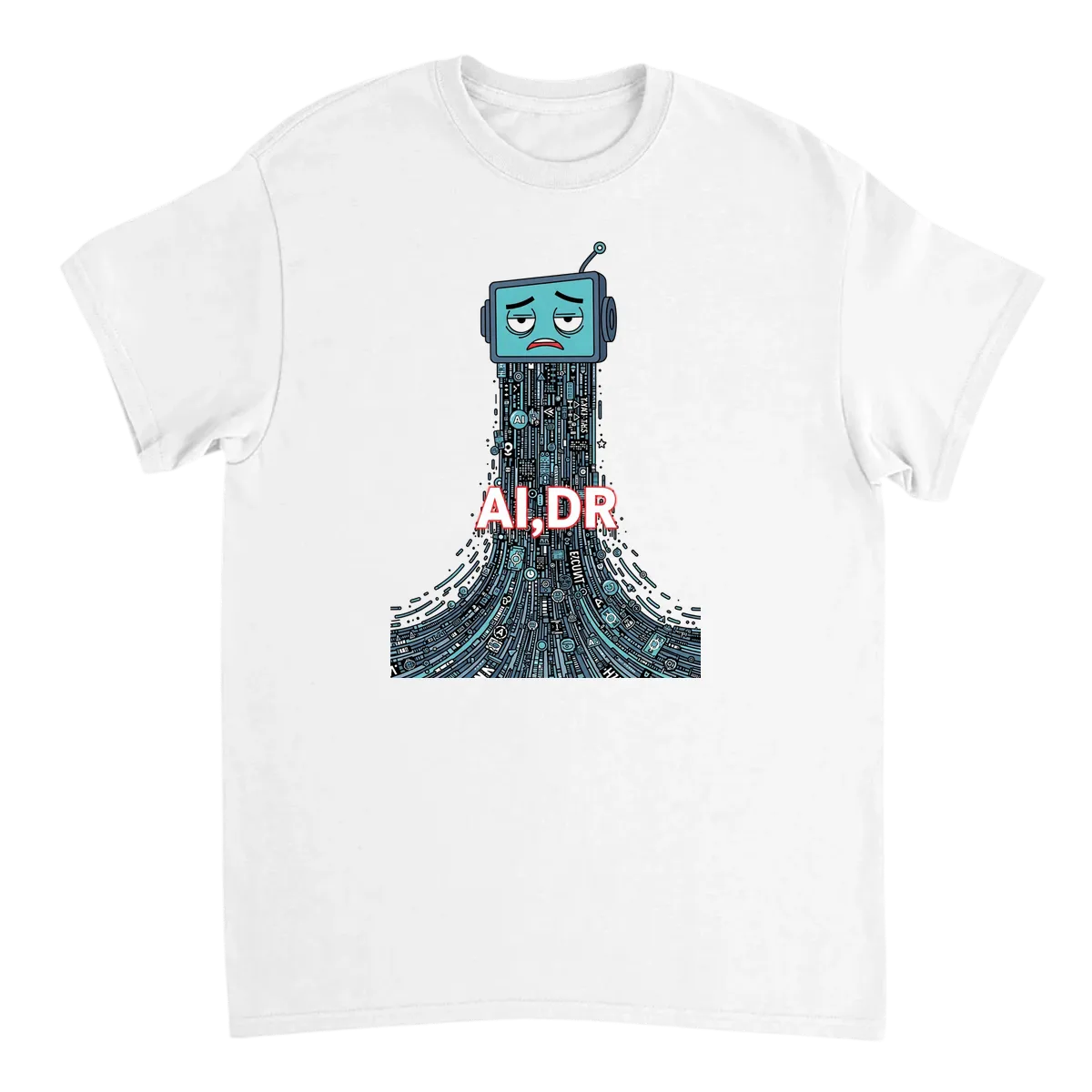 AI;DR Meme T-Shirt - Too Slop; Didn't Read T-Shirts - White