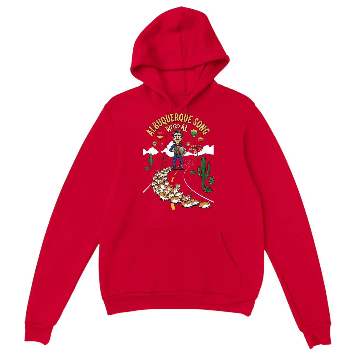 Albuquerque Epic Journey Hoodie - Weird Al - White Hoodies (ZeitZwag Streetwear)