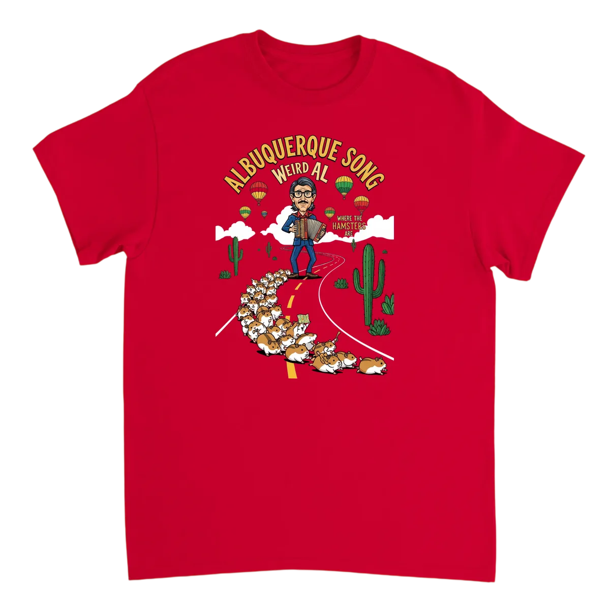 Albuquerque Song Tee - Weird Al Epic Journey T-Shirts - Red