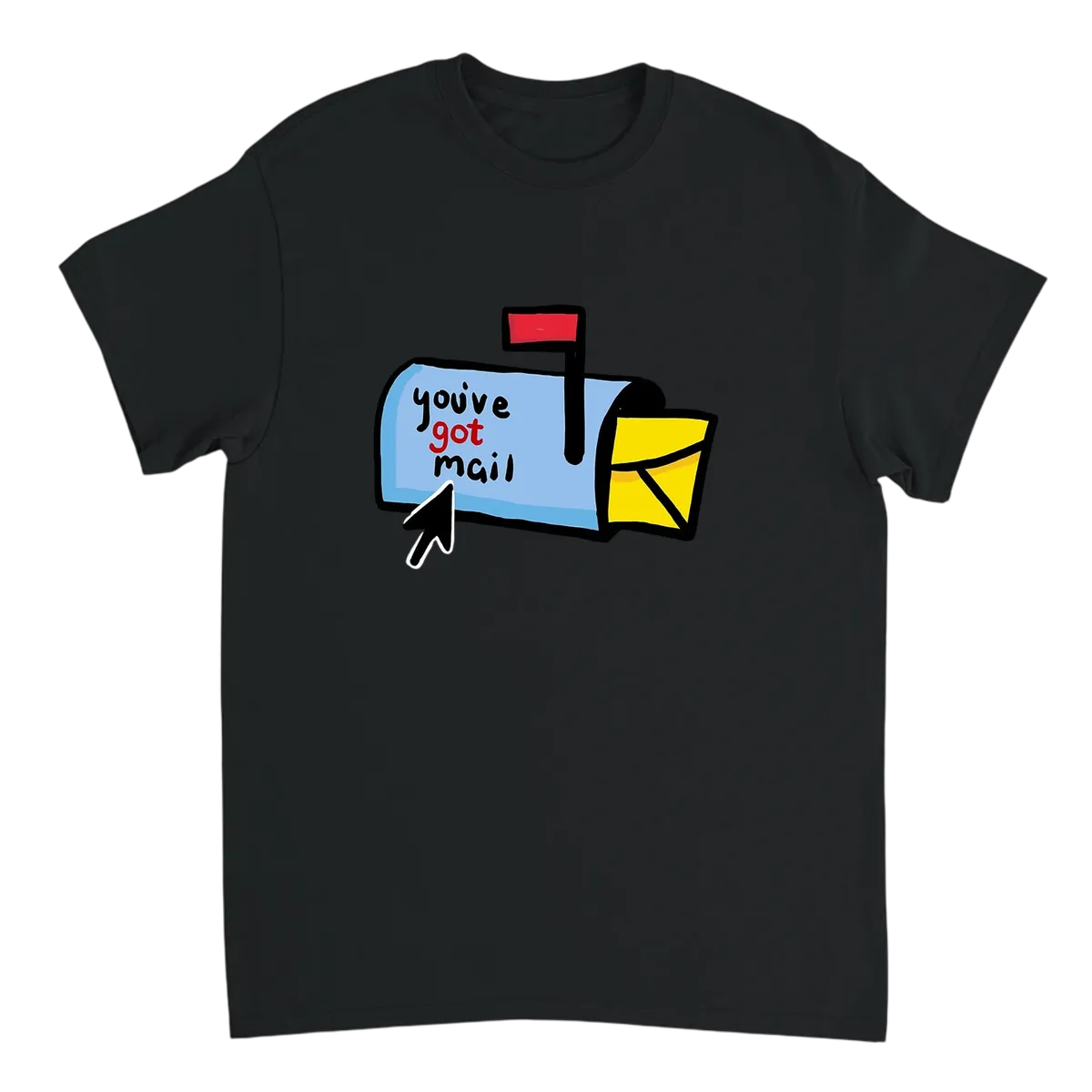 AOL You've Got Mail T-Shirt Black T-Shirts Photo 2