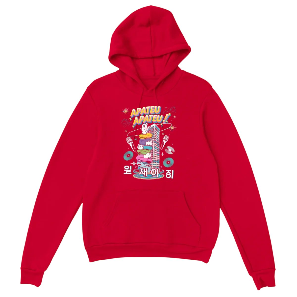 Apateu Chant K-Pop Party Hoodie - Red Hoodies (ZeitZwag Streetwear)