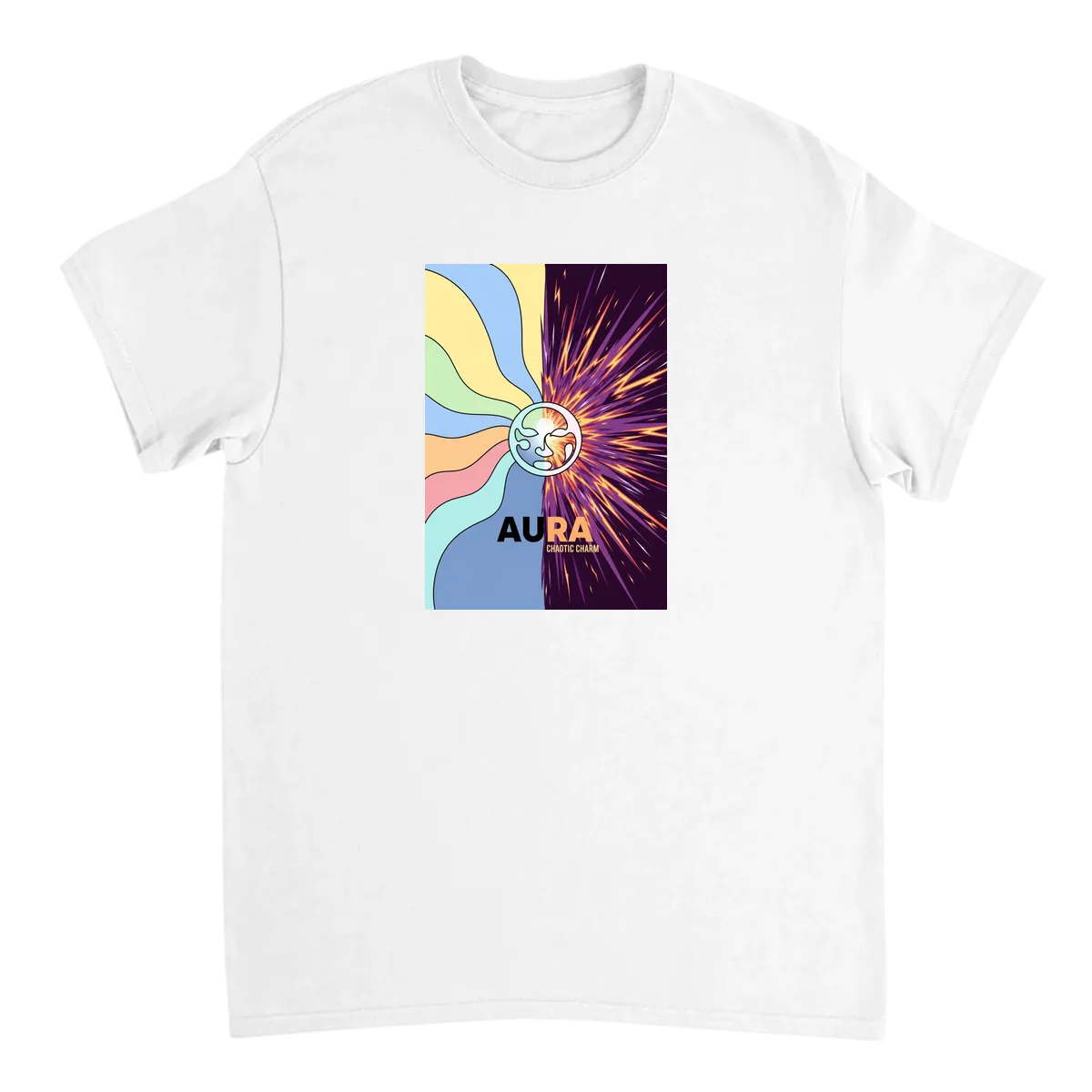 Aura Energy Tee: Vibe Check Edition White T-Shirts Photo 2