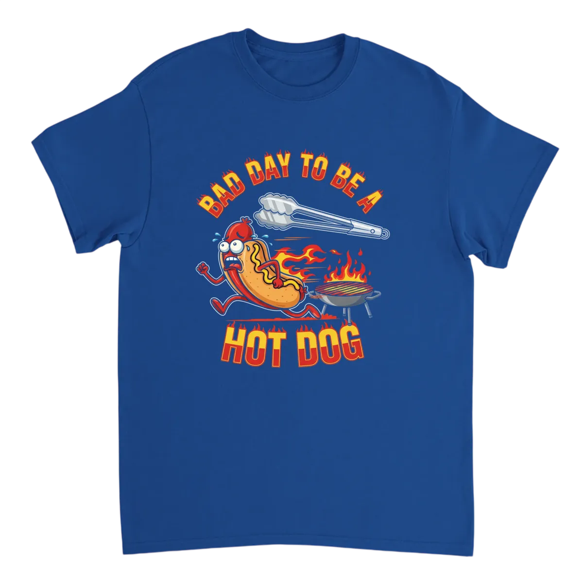Bad Day To Be A Hot Dog Graphic Tee White T-Shirts Photo 5