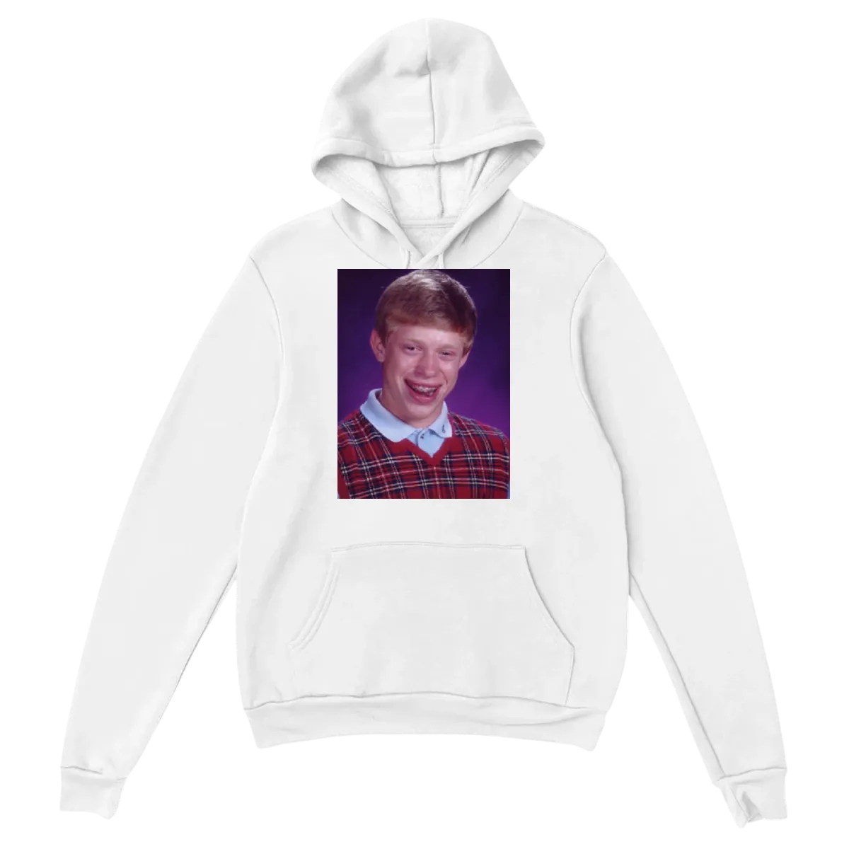 Bad Luck Brian Hoodie White Hoodies Photo 2