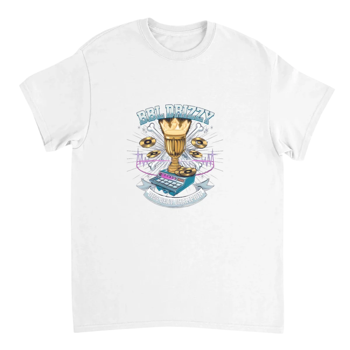 BBL Drizzy Beat Champion Tee - White T-Shirts (ZeitZwag Streetwear)