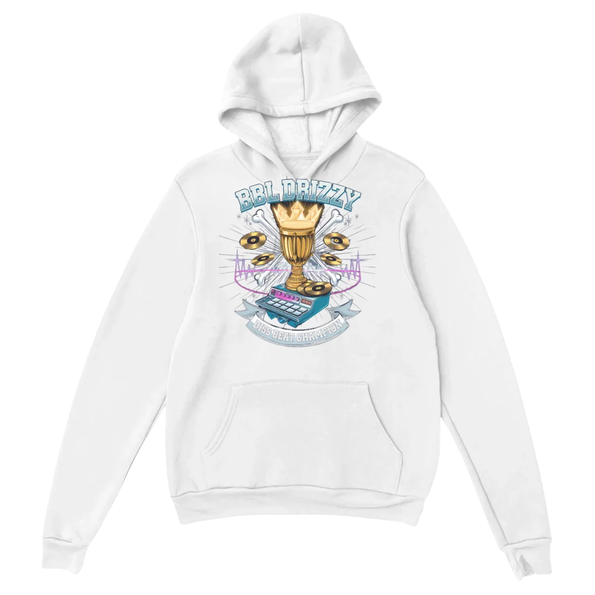 BBL Drizzy Diss Champion Meme Hoodie - White Hoodies (ZeitZwag Streetwear)