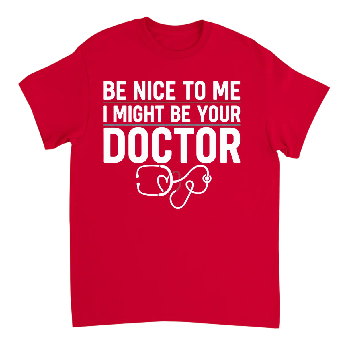 Be Nice, I'm Your Future Doctor Meme Tee White T-Shirts Photo 5