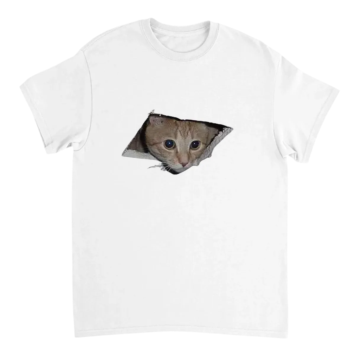 Behold! Ceiling Cat Meme T-Shirt Black T-Shirts Photo 5