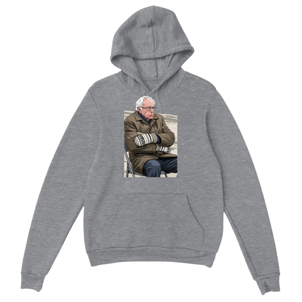 Bernie's Mitten Mood: Ready for Business Hoodie - White Hoodies (ZeitZwag Streetwear)