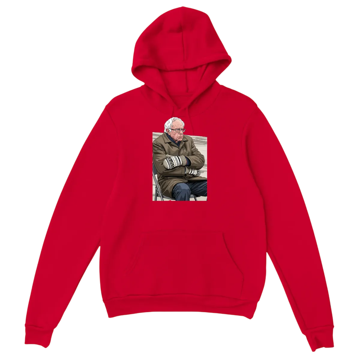 Bernie's Mitten Mood: Ready for Business Hoodie Hoodies - Red