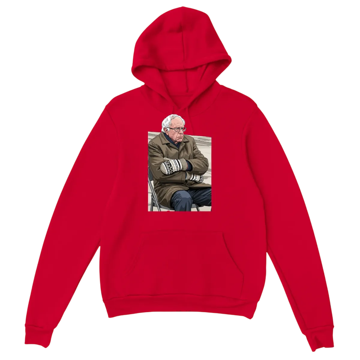Bernie's Mitten Mood: Ready for Business Hoodie White Hoodies Photo 4